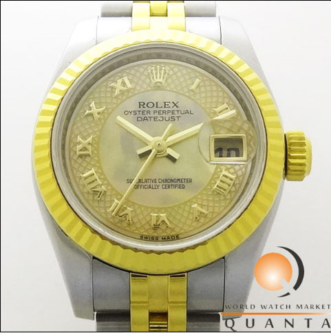 ROLEX　179173NRD　デイトジャスト　Z番(2006年製造)　イエローシェルローマ文字盤  管理番号S5866PEMv