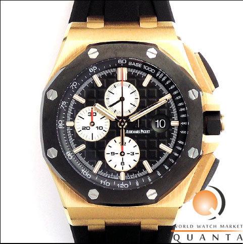 AUDEMARS PIGUET　ロイヤルオーク　オフショアクロノ　44mm　ピンクゴールド　26401RO.OO.A002CA.01　ブラック文字盤  管理番号i10037のイメージ画像