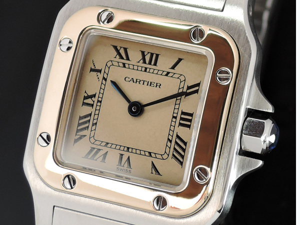 カルティエCartier サントスガルベSM クオーツ 研磨仕上げ