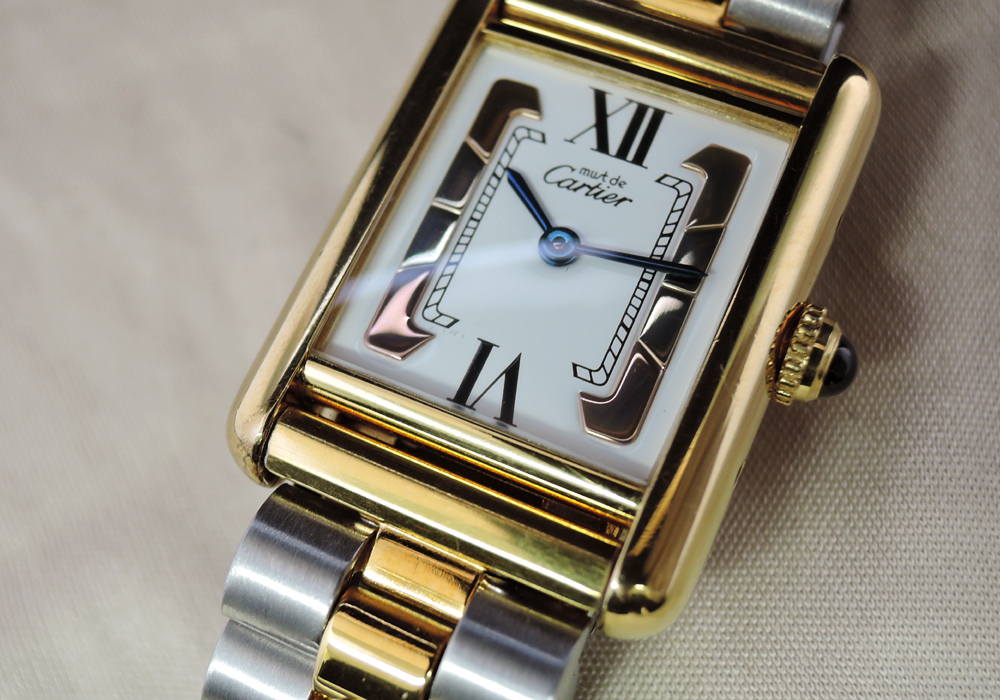 カルティエ Cartier マストタンク コンビ GPxSS クオーツ - トケナビ - 手数料無料の時計専門マーケットプレイス ロレックス