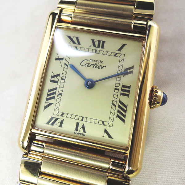 カルティエ Cartier マストタンク ボーイズ GPゴールド クオーツ - トケナビ - 手数料無料の時計専門マーケットプレイス