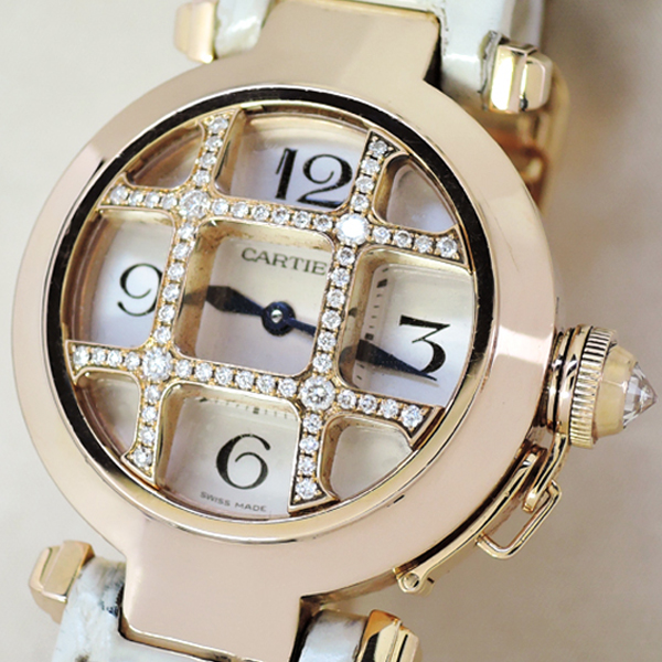 Cartier カルティエ パシャ ベルト クロコダイル - 時計